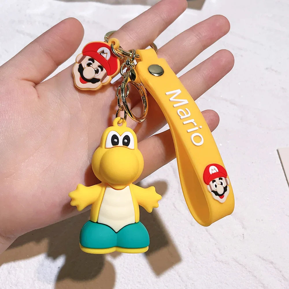 Super Mario Bros Keychain – 27 Cute Cartoon Character Action Figure Toy Doll Gift for Kids