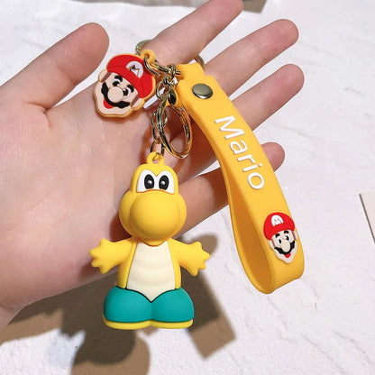 Super Mario Bros Keychain – 27 Cute Cartoon Character Action Figure Toy Doll Gift for Kids