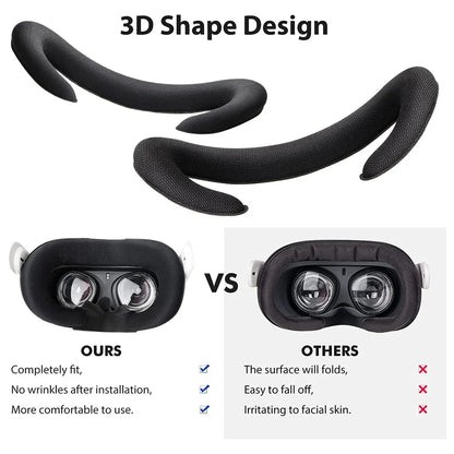 Foam Replacement 3D Shaped Facial Interface Bracket – Widened Accessories for Oculus Quest 2 – Breathable Sweat Guard Face Pad