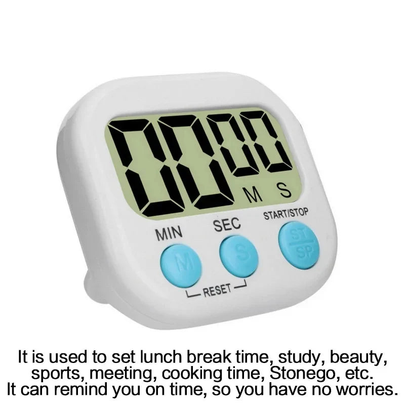 LCD Digital Kitchen Timer | Magnetic Cooking Countdown and Up Timer with Loud Alarm | Stonego Home Kitchen Accessory