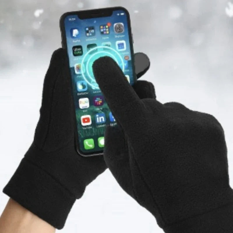 Warm Polar Fleece Winter Gloves – Touchscreen Thermal Gloves for Men & Women, Running & Hiking