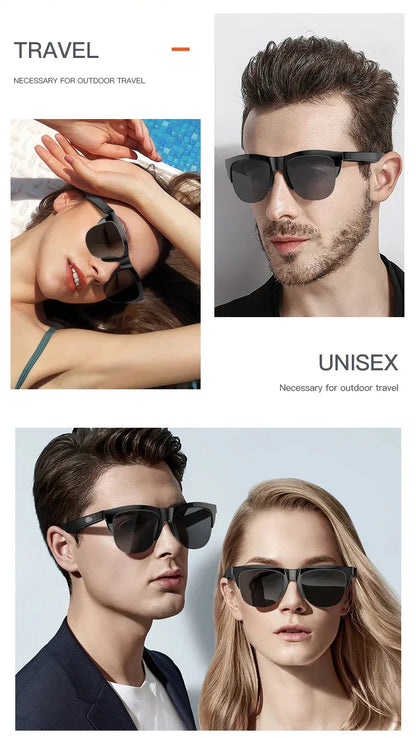 Smart Bluetooth V5.3 Sunglasses – HIFI Audio Glasses with Call Function, UV Protection, Anti-Touch Tech for Outdoor Sports Men & Women