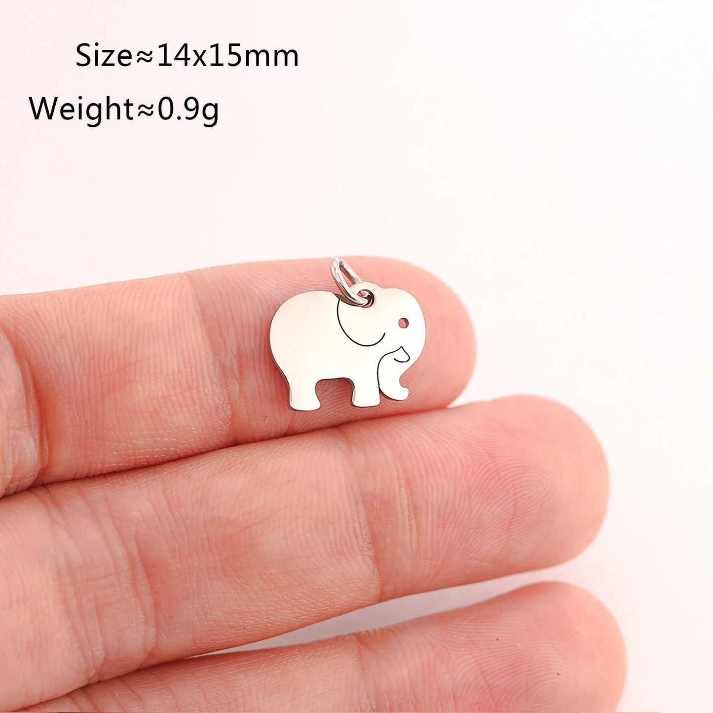 5PCS Animal Claw Charms Set – Stainless Steel Cat, Elephant, Hummingbird & Yoga DIY Pendants for Necklaces & Earrings