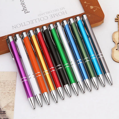 50PCS Custom Metal Ballpoint Pens — Personalized Engraved Logo Advertising Pen, Ideal Gift and Promotional Item