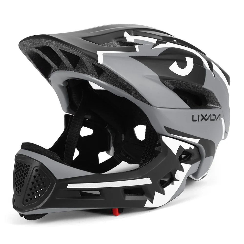 Kids Detachable Full Face Bike Helmet - Child Cycling, MTB, Skateboarding, Roller Skating & Motorcycle Sports Helmet