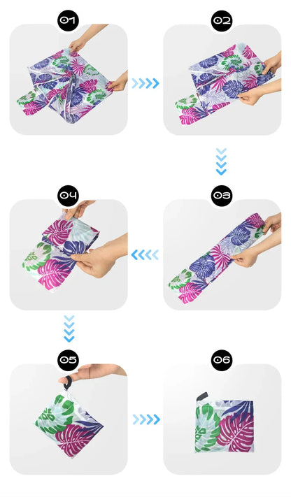 Large Capacity Leopard Print Handbag – Women’s Daily Folding Shopping Tote