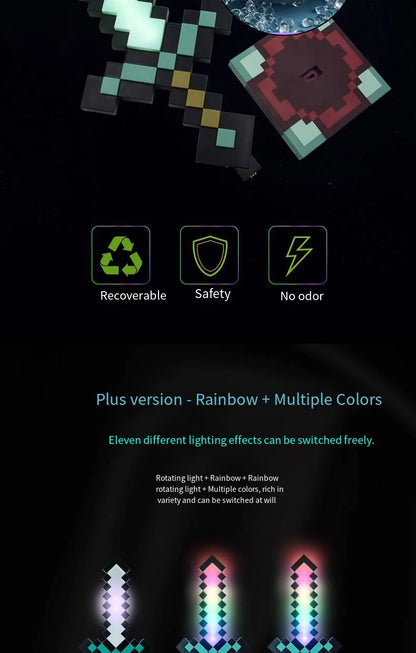 Minecraft Sword Night Light – Color-Changing Table Lamp, Game-Inspired Decorative Gift for Children