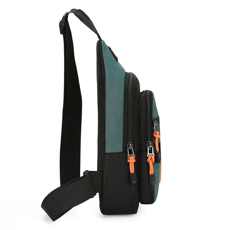 Fashion Men's Chest Bag – Lightweight Oxford Fabric Crossbody Shoulder Bag, Stylish Casual Waist Pack