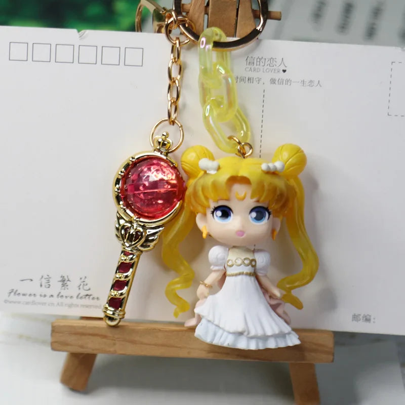New Sailor Moon Car Keychain — Tsukino Usagi Anime Figure Keyring, Backpack Pendant Doll, Kids’ Collectible Toy Gift