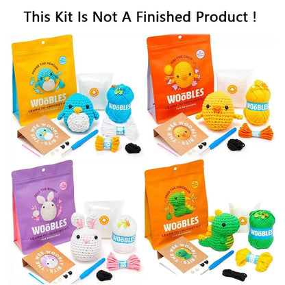 Multifunction Crochet Stuffed Animal Kit – DIY Handmade Yarn Set for Beginners, Includes Crochet Hooks, Non-Finished Product