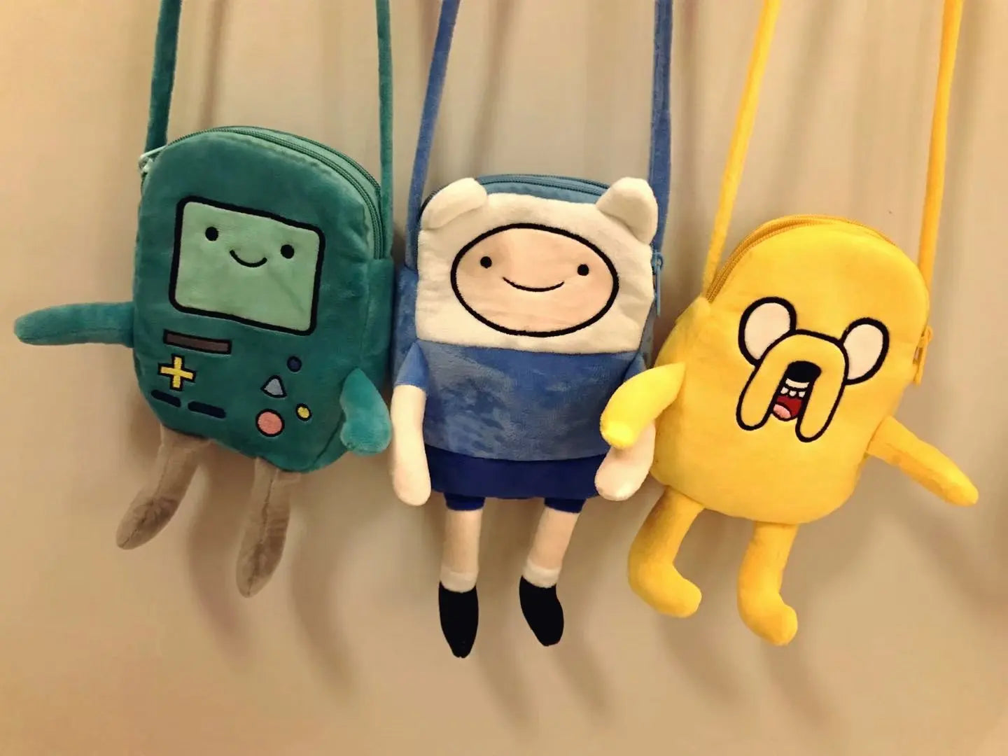 Cartoon Finn & Jake Plush Crossbody Bag – Coin Purse & Phone Bag, Anime BMO Stuffed Toy Gift for Kids & Fans