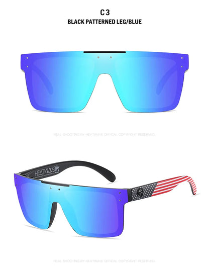 NEW Luxury Brand Mirrored Polarized Sunglasses — Men’s Sport Goggles with UV400 Protection & Case