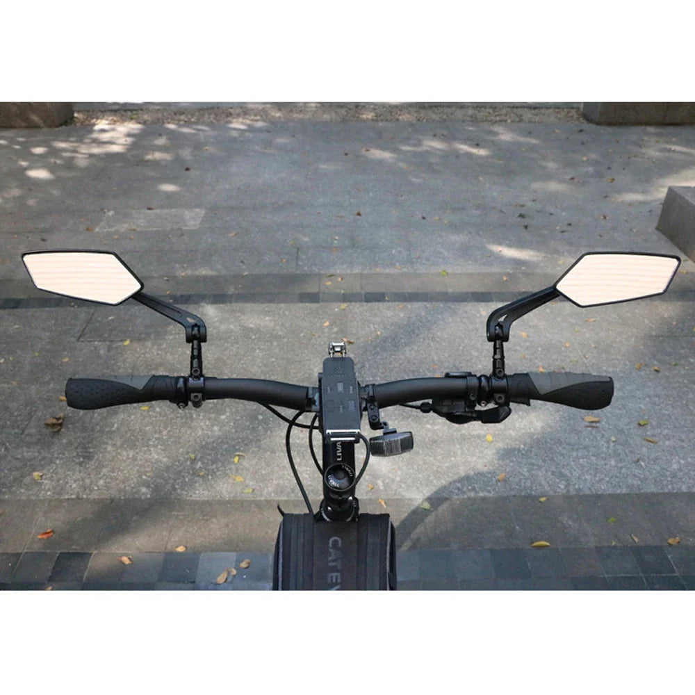 Adjustable Bicycle Rear View Mirror – Clear Wide Range Back Sight Reflector for Left and Right Handlebar