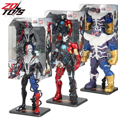 ZD 1/10 Marvel Legends Action Figures – Venom, Spider-Man, Iron Man, Thanos, Captain America, Black Panther Toy