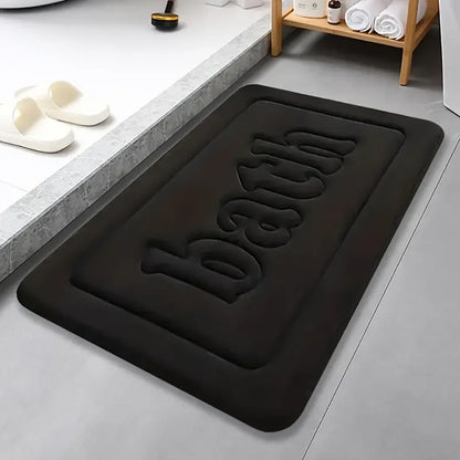 Soft Anti-Slip Bathroom Floor Mat – 1.2cm Thick Water-Absorbing Flannel Door Mat, Home Decoration
