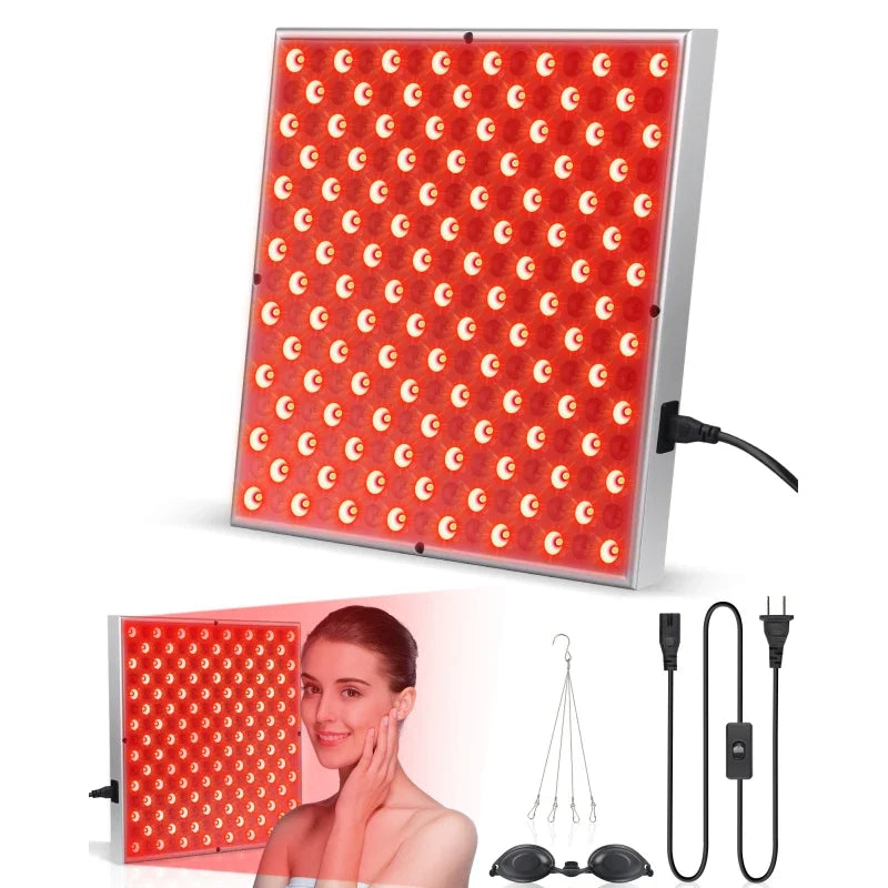 LED Red Light Therapy Panel Lamp – Anti-Aging Facial Skin Care, 225 LED Lights for Body Pain Relief & Physical Therapy