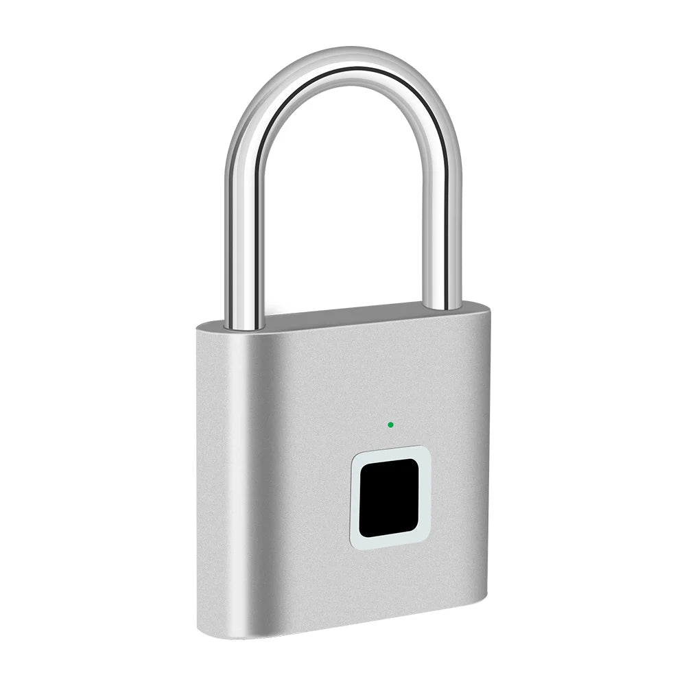 KERUI Smart Fingerprint Padlock Keyless USB Rechargeable Waterproof Security Lock – 0.2s Quick Unlock Anti-Theft Portable Zinc Alloy Door Lock