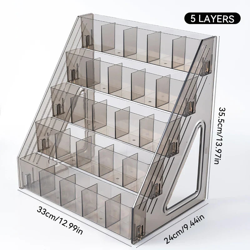 Multi-Layer Acrylic Nail Polish Display Rack – 3/4/5/6/7 Tier Transparent Organizer