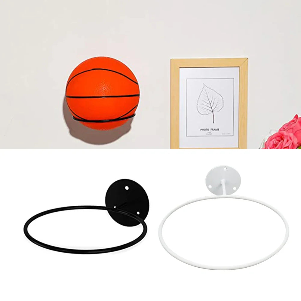 Wall-Mounted Basketball Storage Rack – Iron Multi-Purpose Football Display Shelf, Ball Holder & Space-Saving Living Room Decor