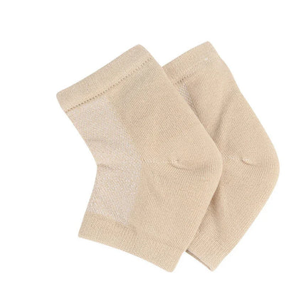 Silicone Heel Socks Foot Care - Moisturizing Gel Heel Protectors for Cracked Dry Feet, Pain Relief & Plantar Support