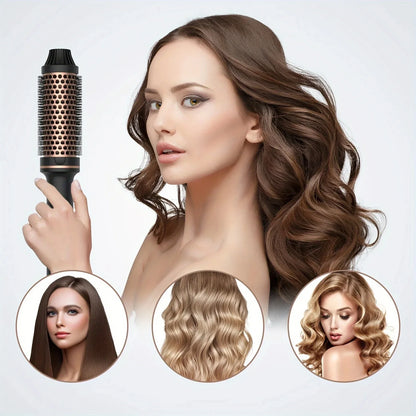 Electric Hair Curler & Straightener Hot Comb Brush – Professional Anti-Scald Thermal Styling Tool Valentine Gift Hair Tool