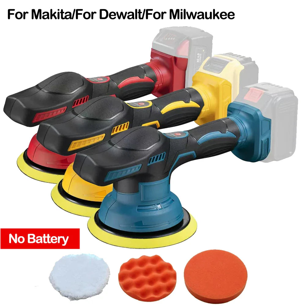 Cordless Car Polisher – 8 Gear Adjustable Electric Waxing, Sanding & Sealing Glaze Tool, Fits Makita/Dewalt/Milwaukee 20V Battery