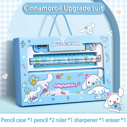 Sanrio Kawaii Stationery Gift Box – 12-Piece School Supplies Set with Kuromi, My Melody & Cinnamoroll for Girls