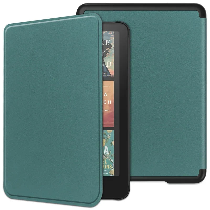 Leather Auto Sleep Case for Kindle Colorsoft Signature Edition (1st Gen, 7") & Paperwhite 12th Gen Protective Cover Funda