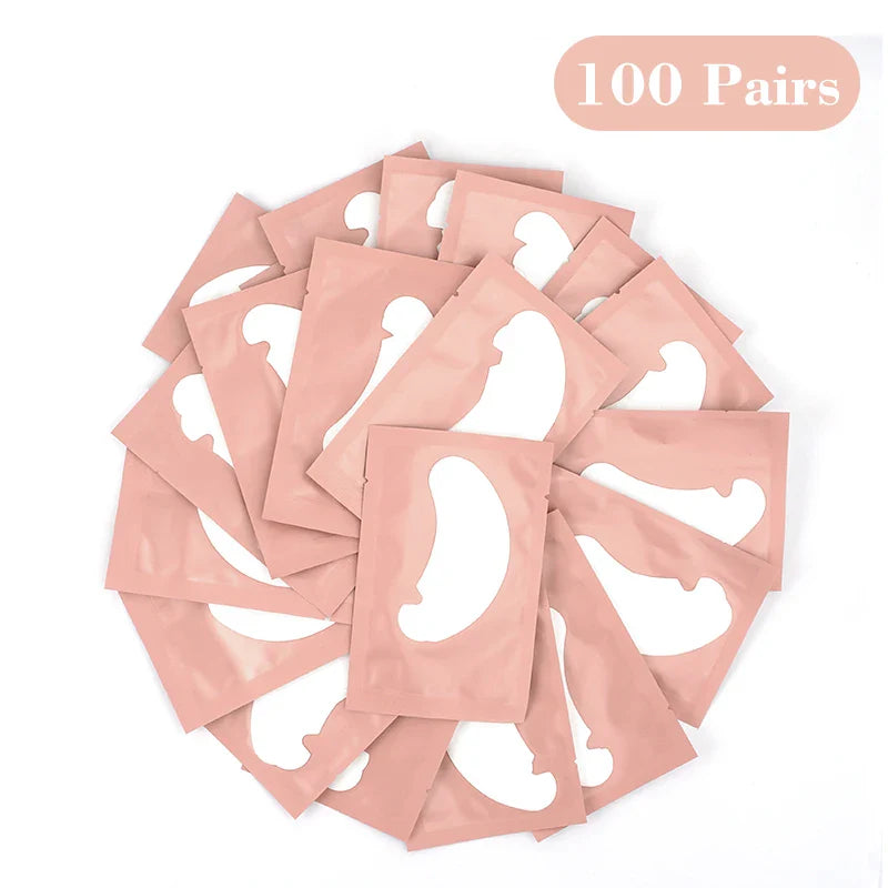 50 Pairs U-Shaped Hydrogel Eye Pads – Eyelash Extension Gel Patches for Lashes & Makeup