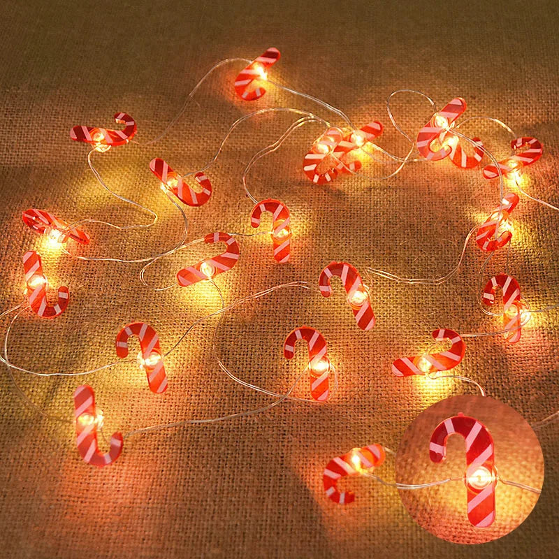 2M 20LED Santa Claus & Snowflake Light String – Christmas Decoration for Home, Xmas Tree, Kids Gift, and New Year 2025