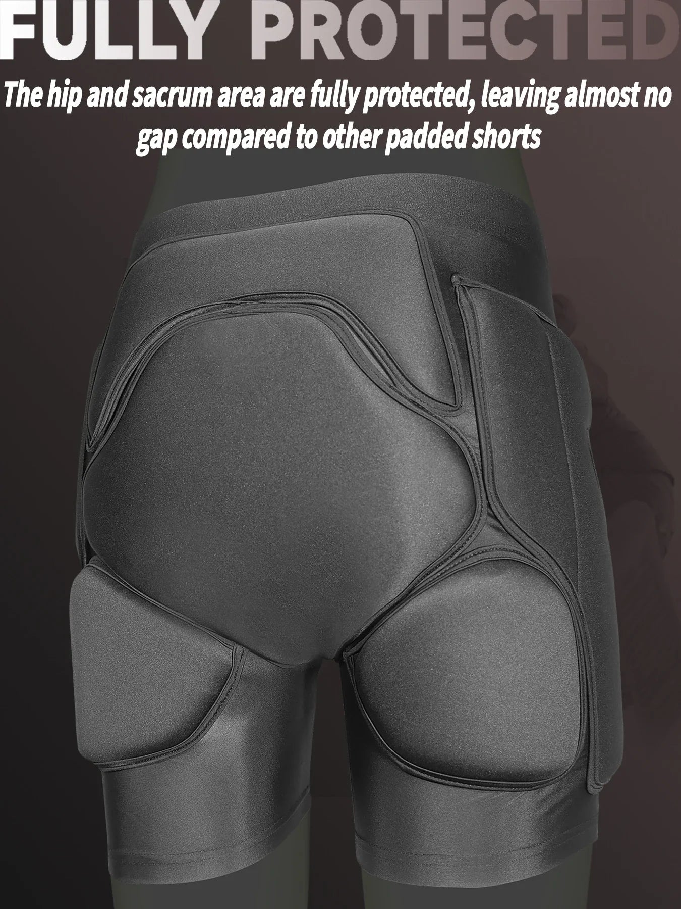 AVIVOR Protective Padded Shorts for Snowboarding, Skating & Skiing – Full Hip, Butt & Tailbone Protection