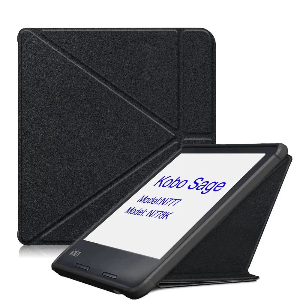 Kobo Sage 2021 Origami Leather Case — Thinnest Smart Cover for 8″ N777/N778K with Auto Wake/Sleep
