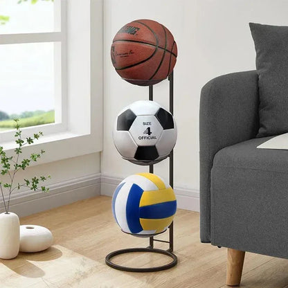 Indoor Children's Basketball Storage Rack: Ball, Football, and Volleyball Holder for Kindergarten
