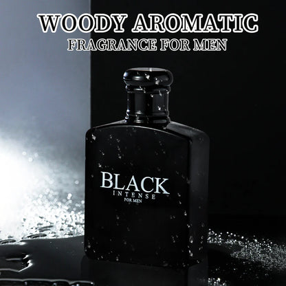 BLACK CHARM Eau de Parfum for Men – 3.4oz/100ml Woody Aromatic Fragrance, Fruit & Floral Notes