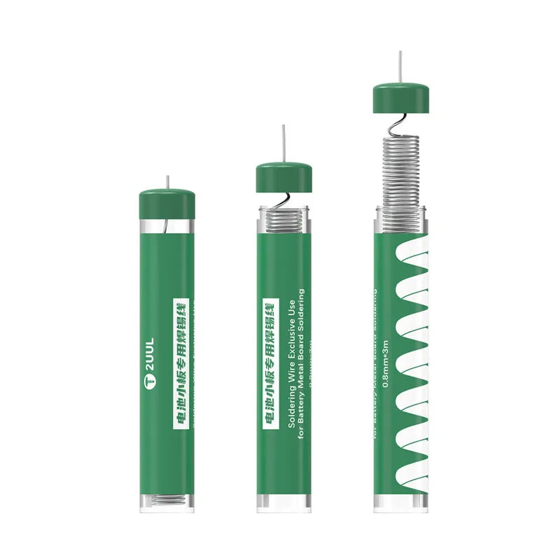 2UUL SC39 0.8mm Soldering Wire for Mobile Phone Repair – Tin Welding Line for Battery & PCB Board, 3M No-Need Spot Welding Tool