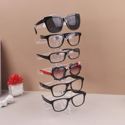 Plastic Sunglasses Display Rack – Eyeglasses Storage Stand for Home Organizer