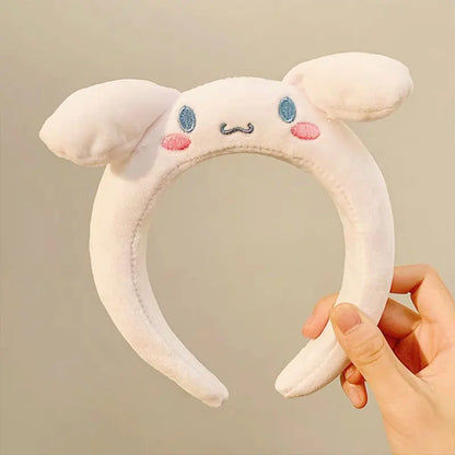 Sanrio Cartoon Hairband – Kuromi, My Melody, Pom Pom Purin & Cinnamoroll Plush Headband, Cute Hair Accessories for Girls Gift