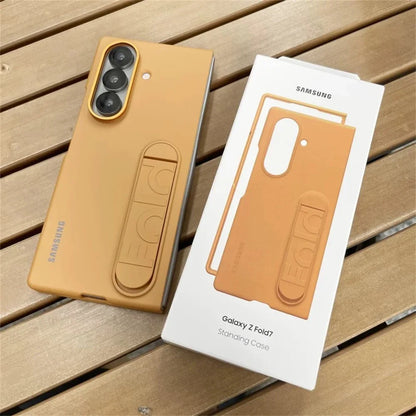 Luxury Standable Matte Silicone Phone Case for Samsung Galaxy Z Fold 6-7 – Skin Feel Full-Back Protective Cover
