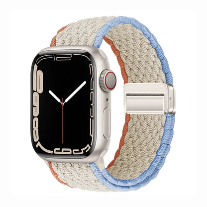 Nylon Braided Apple Watch Band - Durable Replacement Strap for Series 10/9/8/7/6/5/3 SE Ultra 49mm to 38mm