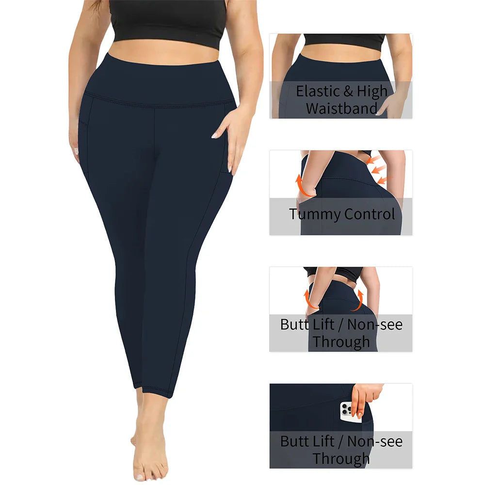 Women’s Winter Plus Velvet Leggings, Seamless Push Up, Plus Size High Waist Fleece Warm Fitness Yoga Pants, Slim Legging Sportswear