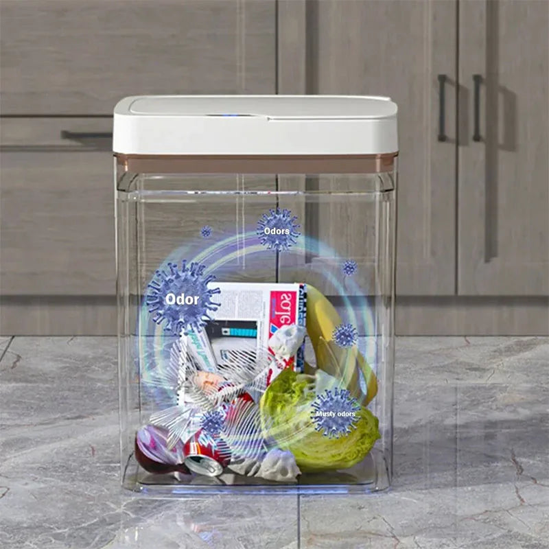15L Smart Sensor Trash Can - Touchless Automatic Waste Bin for Bathroom, Kitchen & Home