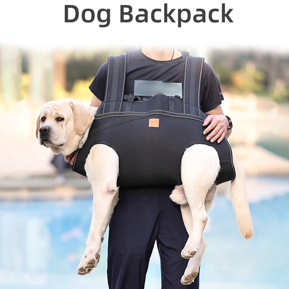 Large Dog Backpack Carrier – Full Body Sling Harness with Handle for Elderly & Disabled Dogs
