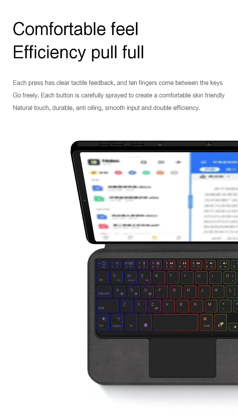 HUWEI Magic Keyboard Case for Lenovo LEGION Y700 2023 8.8" TB-320F 2nd Gen Tablet Cover with TouchPad & Backlit Keyboard