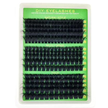 Fluffy Mink Eyelash Extensions - Handmade 5D to 200D Natural Curl Lash Clusters for Beauty Makeup Style