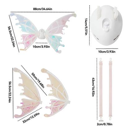 Moving Luminous Music Elf with Butterfly Wings – Indoor/Outdoor Back Decoration Toy Gift (No Battery Included)"