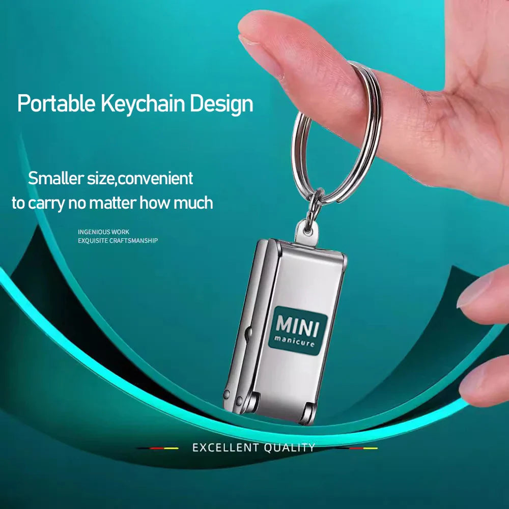 Portable Nail Clippers & Scissors – Collapsible Stainless Steel Fingernail Cutter Manicure Tools