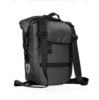 Rhinowalk 20L Bike Pannier Bag — Waterproof Rear Rack Bicycle Shoulder Backpack, Travel & Cycling Accessories