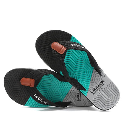 2023 Men’s Flip Flops – Trendy Anti-Skid Casual Beach Slides, Outdoor & Household Sandals