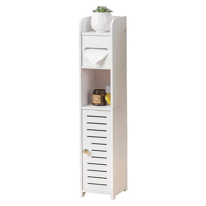 Bathroom Floor-to-Ceiling Storage Rack - Multi-Layer Toilet Organizer Cabinet for Space-Saving Storage