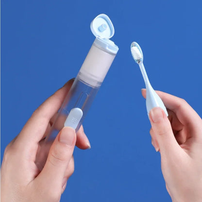 Portable Folding Toothbrush Set: Creative Travel Tooth Clean Tools - Holds Toothpaste, Convenient On-the-Go Dental Care